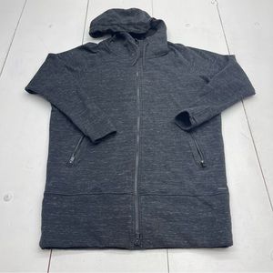 Athleta Stronger Longer Hoodie Jacket Black Space Dye Women’s Size Medium.